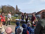 Gro&szlig;e Freude &uuml;ber das neue Spielger&auml;t herrschte bei den Bebraspatzen (Foto: Janine Skara)