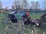 Schwerer Unfall auf der B249 in Rockensu&szlig;ra (Foto: Feuerwehr(Silvio Dietzel)