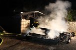 Fasssauna in Flammen  (Foto: Feuerwehr Heiligenstadt )