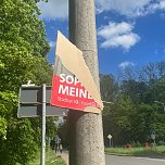 Zerst&ouml;rte Plakate im Kommunalwahlkampf (Foto: SPD/LINKE/GR&Uuml;NE)