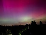Polarlichter &uuml;ber Schm&ouml;lln in Ostth&uuml;ringen (Foto: A.Lesti)