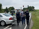 Nach der Amokfahrt eines Betrunkenen heute Abend (Foto: S.Dietzel)