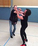 Lehrgang f&uuml;r Selbstverteidigung und Selbstbehauptung f&uuml;r Frauen in der Zweifelderhalle in Bad Frankenhausen (Foto: Peter Ke&szlig;ler)