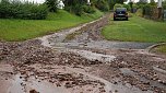 N&auml;chtlicher Starkregen hinterl&auml;sst Spuren in Salza (Foto: nnz)
