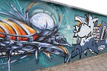 Graffiti an der Nordbrand-Wand (Foto: agl)