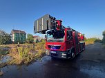Feuerwehreinsatz am Bahngel&auml;nde (Foto: nnz)