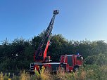 Feuerwehreinsatz am Bahngel&auml;nde (Foto: nnz)