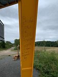 Schmierei am Aussichtsturm bei R&uuml;digsdorf (Foto: privat)