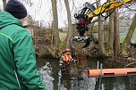 Biberbau-Drainage in der Salza (Foto: agl)