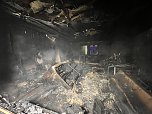 Unterkunft brannte aus (Foto: S. Dietzel)