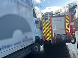 Rutschige Fahrbahn f&uuml;hrt zu Unfall (Foto: S. Dietzel)