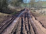 Zerfahrener Wanderweg bei Hesserode (Foto: F.J&ouml;dicke)