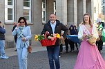 Einhundertundzwanzig Kindergartenkinder feierten mit ihren Erzieherinnen und Erziehern das 20. Jubil&auml;um des Schwefel-Sole-Heilbades Bad Langensalza mit einem Festumzug (Foto: Eva Maria Wiegand)