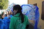 Einhundertundzwanzig Kindergartenkinder feierten mit ihren Erzieherinnen und Erziehern das 20. Jubil&auml;um des Schwefel-Sole-Heilbades Bad Langensalza mit einem Festumzug (Foto: Eva Maria Wiegand)