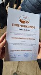 DLRG Ehrenurkunde Verdienstzeichen in Bronze f&uuml;r Petra Jedicke (Foto: Peter Ke&szlig;ler)