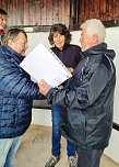 Peter Ke&szlig;ler (li.); Frau Jedicke (Mitte) und Peter M&ouml;bius (re.) (Foto: Peter Ke&szlig;ler)