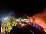 Brand in der Nacht  (Foto: Pascal Winkler, Silvio Dietzel, THW Sondershausen, Feuerwehr)