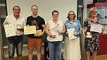 35 Jahre Karate Kwai Sondershausen; Geehrte v.li.n.re.Uwwe Pforr, Andreas Tischmacher, Ute Reichel, Judith Klaus, Birgit Jung  (Foto: Uwe Pforr)