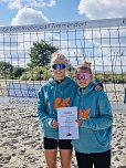 Lucie Rieger und Magdalena Buchwald bei den Deutschen Meisterschaften im Beach-Volleyball (Foto: SVC)