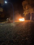 Fahrzeugbrand in der vergangenen Nacht (Foto: S.Dietzel)