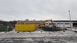 Der alte Rewe-Markt in Salza wird derzeit abgerissen. (Foto: vgf)