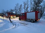Unfallfahrzeug auf der Landstra&szlig;e bei Immenrode (Foto: S. Dietzel)
