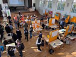 Beim Regionalentscheid "Jugend forscht" in der Mensa in der Nordhäuser Fachhochschule. (Foto: ssc) Beim Regionalentscheid "Jugend forscht" in der Mensa in der Nordhäuser Fachhochschule. (Foto: ssc)