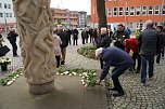 Gedenken zum 81. Jahrestag der Bombardierung Nordhausens auf dem Rathausplatz (Foto: agl)