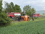Verkehrsunfall auf der Landstra&szlig;e zwischen Bad Frankenhausen und Sondershausen (Foto: S. Dietzel)