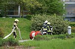 Bei einer Gro&szlig;&uuml;bung am und im S&uuml;dharz-Klinkum waren 60 Feuerwehrleute im Einsatz sowie viel Personal von den Rettungsdiensten.  (Foto: ssc)