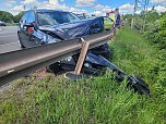 Bei dem Unfall unweit der Autobahn A38 bei Bielen wurde ein Mensch verletzt. (Foto: Silvio Dietzel)