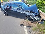 Bei dem Unfall unweit der Autobahn A38 bei Bielen wurde ein Mensch verletzt. (Foto: Silvio Dietzel)