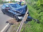 Bei dem Unfall unweit der Autobahn A38 bei Bielen wurde ein Mensch verletzt. (Foto: Silvio Dietzel)