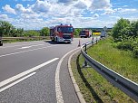 Bei dem Unfall unweit der Autobahn A38 bei Bielen wurde ein Mensch verletzt. (Foto: Silvio Dietzel)