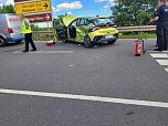 Bei dem Unfall unweit der Autobahn A38 bei Bielen wurde ein Mensch verletzt. (Foto: Silvio Dietzel)