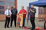 Feierliche Übergabe der neuen Drehleiter bei der Feuerwehr in Bad Langensalza (Foto: Eva Maria Wiegand) Feierliche Übergabe der neuen Drehleiter bei der Feuerwehr in Bad Langensalza (Foto: Eva Maria Wiegand)