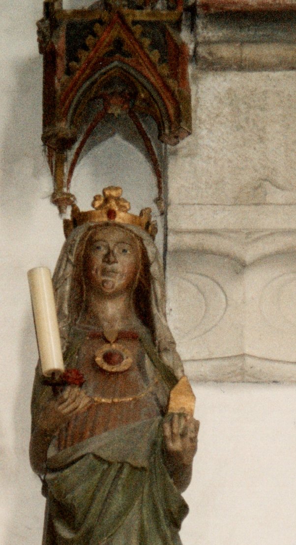 Bild: Die Halbfigur der K&ouml;nigin Mathilde im Dom