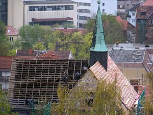 Aufs Dach gestiegen
