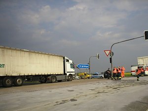 Crash an der Abfahrt