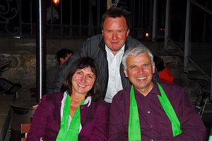 &Ouml;kumenische Begegnung: Pfarrer Hentrich aus Nordhausen und Landesbischof Dr. Johannes Friedrich aus M&uuml;nchen mit Ehefrau