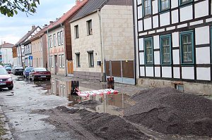Unwetter in der Grenzstra&szlig;e
