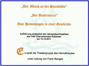 Heimatsagen zur Weihnachtsfeier aufgef&uuml;hrt