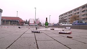 Böllerabfall auf den Straßen