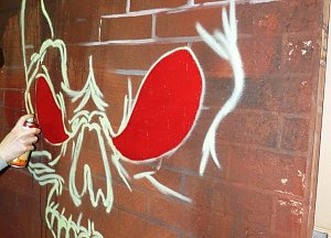 Graffiti im B&uuml;hnenbild