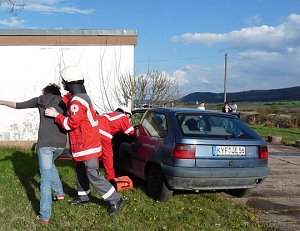 Mit Blaulicht durch Berka
