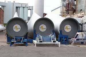 50 Meter lang sind die Rotorblätter