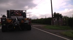 Schwerlasttransport liegengeblieben