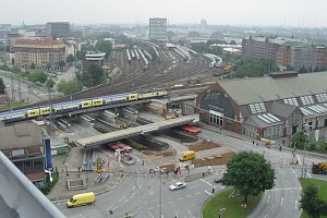 Schachtbauer am Hamburger Hauptbahnhof