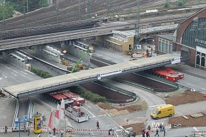 Schachtbauer am Hamburger Hauptbahnhof