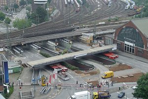 Schachtbauer am Hamburger Hauptbahnhof